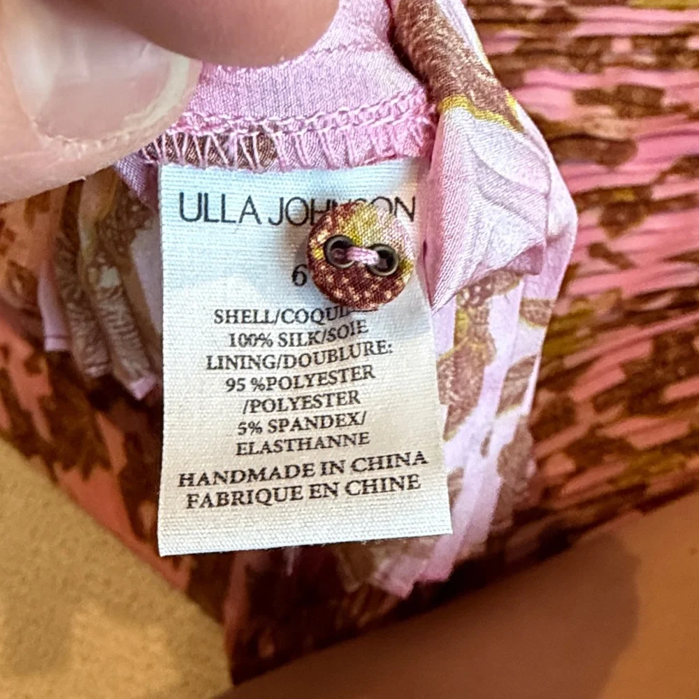 Floral Pink and Brown  Dress - Picture 3 of 3